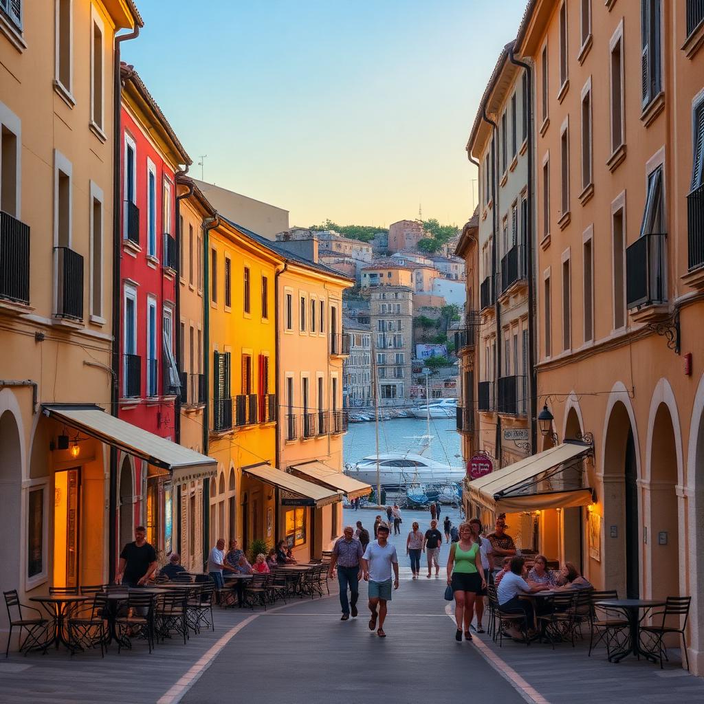 Sardinien Urlaub Tipps — Hafenpromenade Palau am Abend